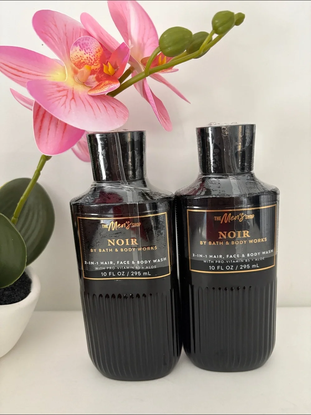 Bath & Body Works Men’s Shop NOIR 3-in-1 Hair, Face & Body Wash Duo | 10 oz Each